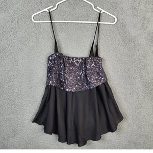 Free people waist length glitter top, small